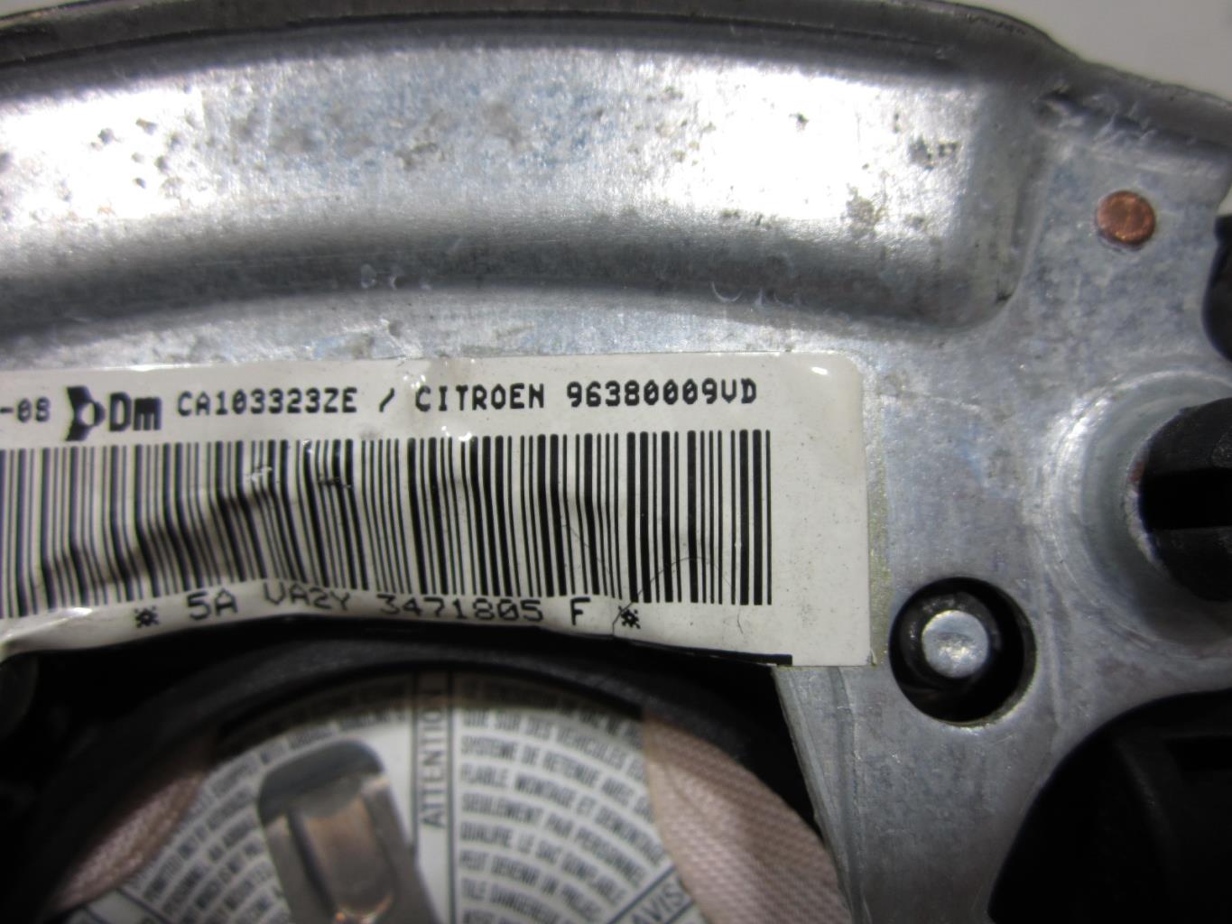 Air bag conducteur CITROEN C3 1 – 96380009VD
