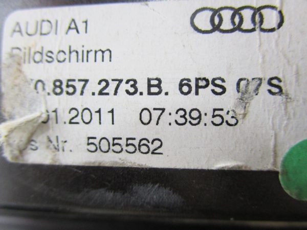 Afficheur AUDI A1 1 PHASE 1 – 8X0857273B