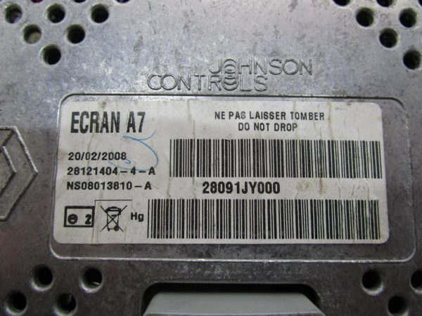 Ecran GPS RENAULT KOLEOS 1 PHASE 1 – 28091jy000