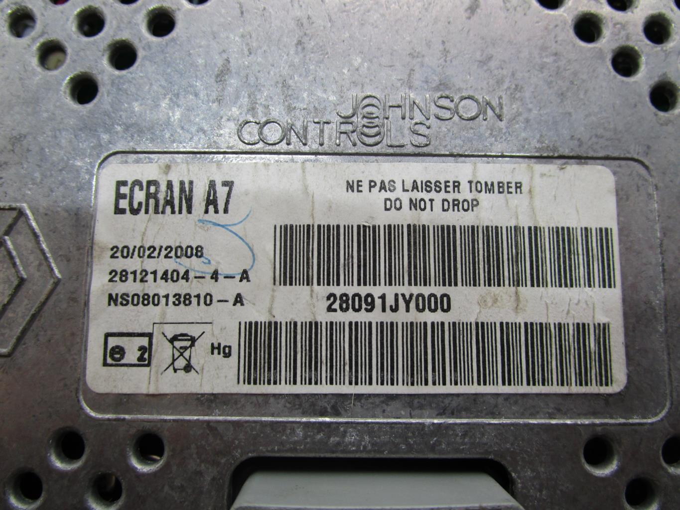 Ecran GPS RENAULT KOLEOS 1 PHASE 1 – 28091jy000