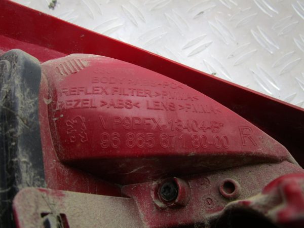 Feu arriere principal droit (feux) PEUGEOT CC 207 PHASE 1 – 968656718000