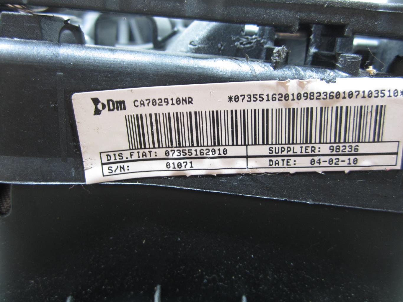 Air bag conducteur FIAT PUNTO EVO 3 – 07355162010