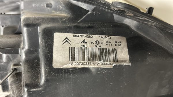 Optique avant principal gauche (feux)(phare) CITROEn C3 1 – 9647214280