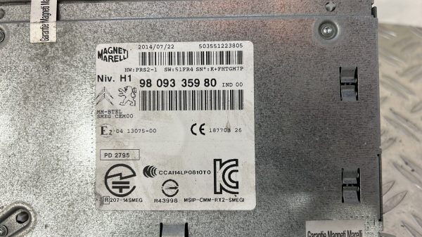 Autoradio d’origine PEUGEOT 308 2 PHASE 1 – 9809335980