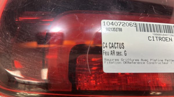 Feu arriere secondaire gauche (feux) CITROEN C4 CACTUS – 9821352780