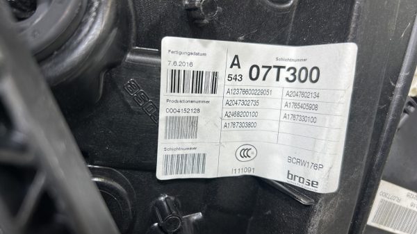 Moteur leve vitre arriere gauche MERCEDES CLASSE A 176 PHASE 2 – A12376600229051 / A1767303800 / A2468200100 / A2047302735 / A2047602134 / A1765405908 / A1767330100