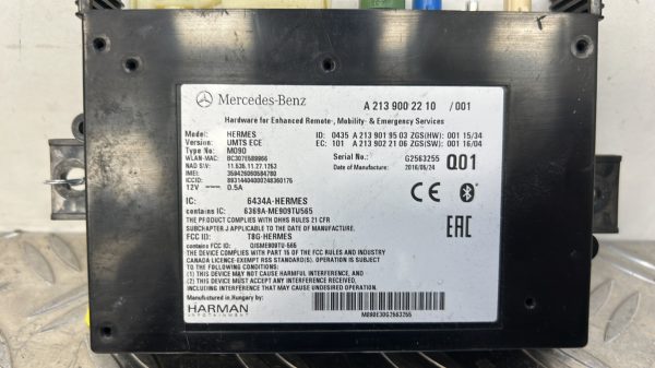 Calculateur module de communication multimédia MERCEDES CLASSE A 176 PHASE 2 – A2139002210