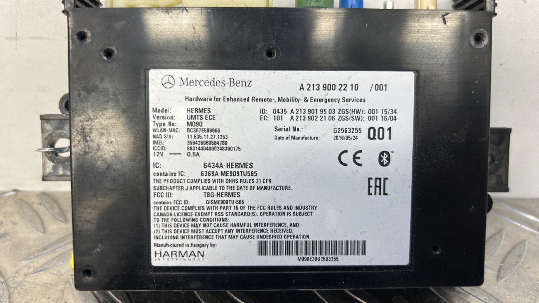 Calculateur module de communication multimédia MERCEDES CLASSE A 176 PHASE 2 – A2139002210