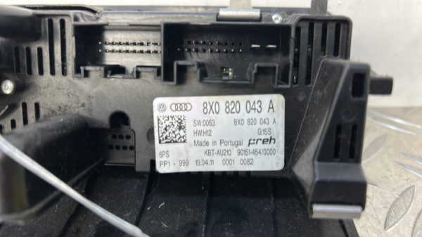 Commande chauffage AUDI A1 1 PHASE 1 – 8X0820043A