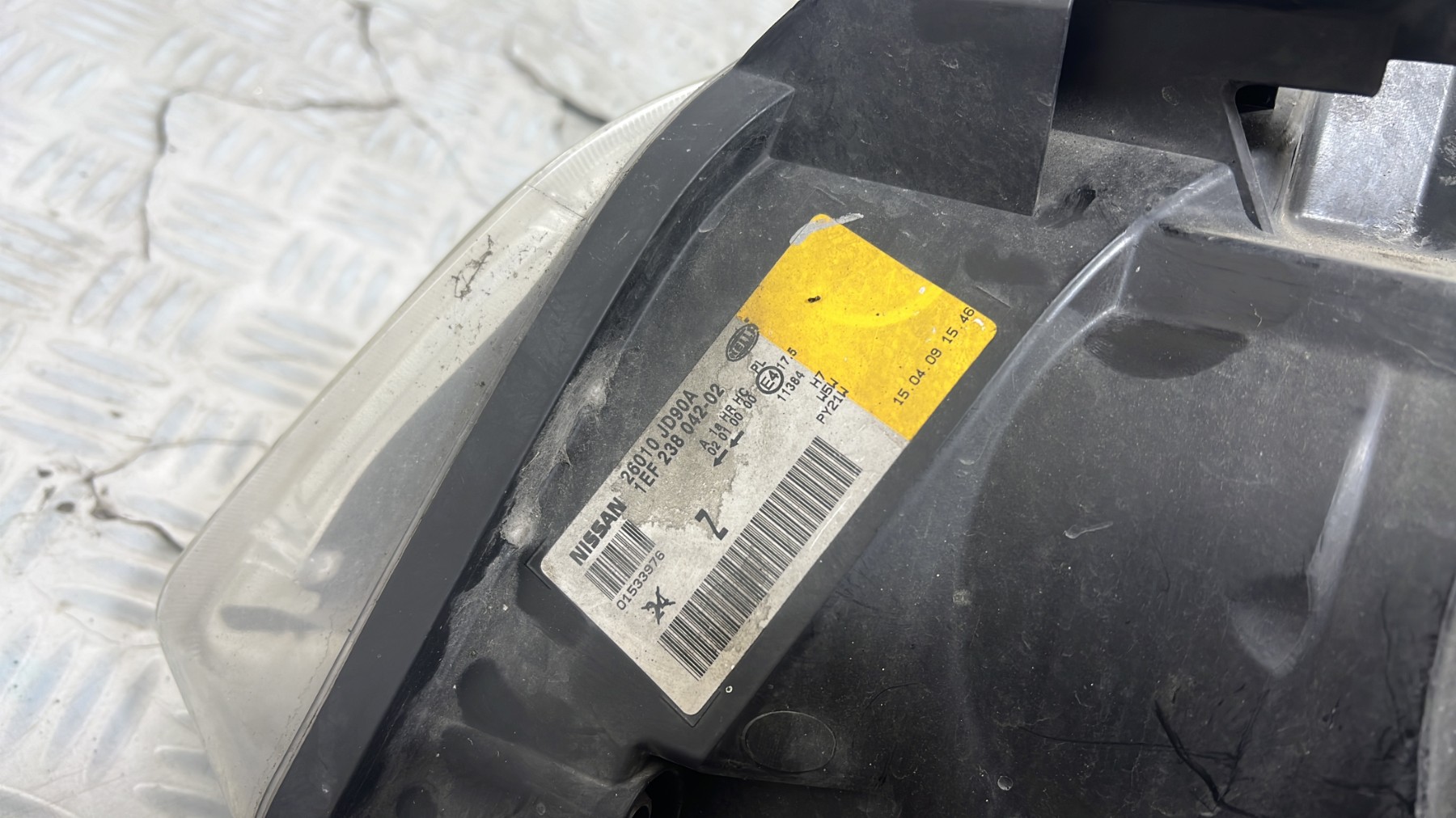 Optique avant principal droit (feux)(phare) NISSAN QASHQAI 1 PHASE 2 – 26010JD90A