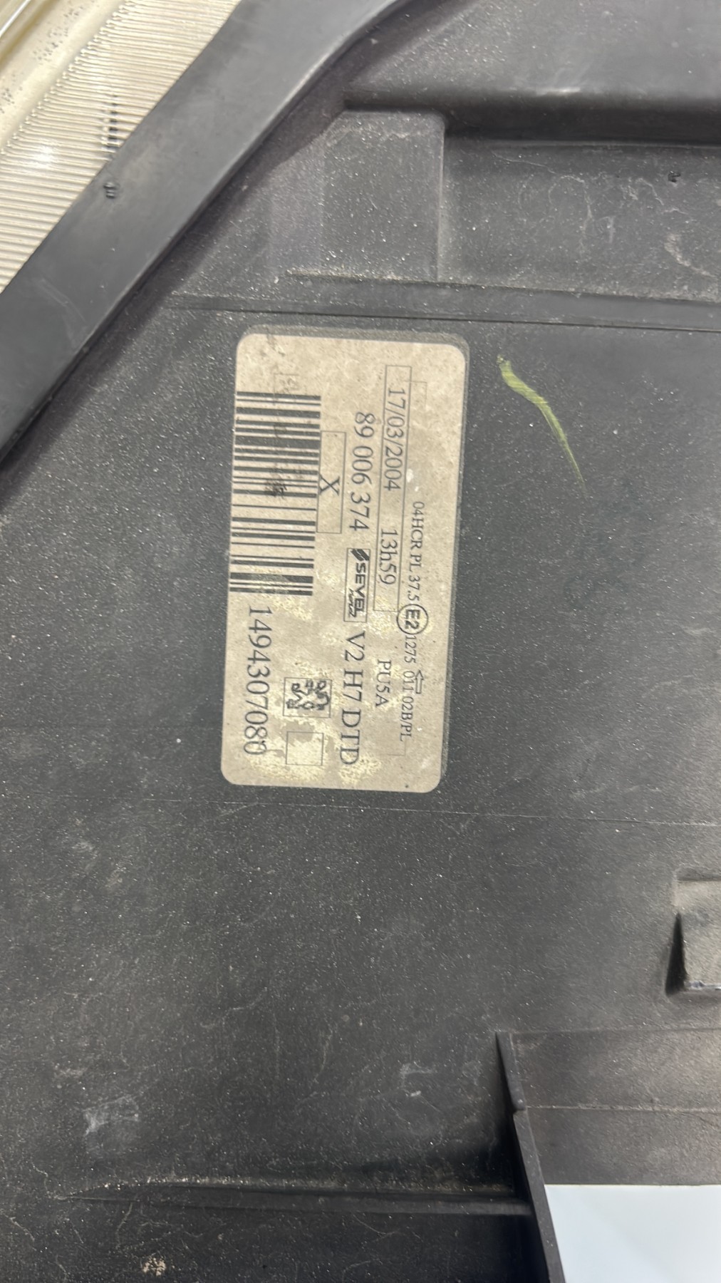 Optique avant principal droit (feux)(phare) PEUGEOT 807 – 89006374