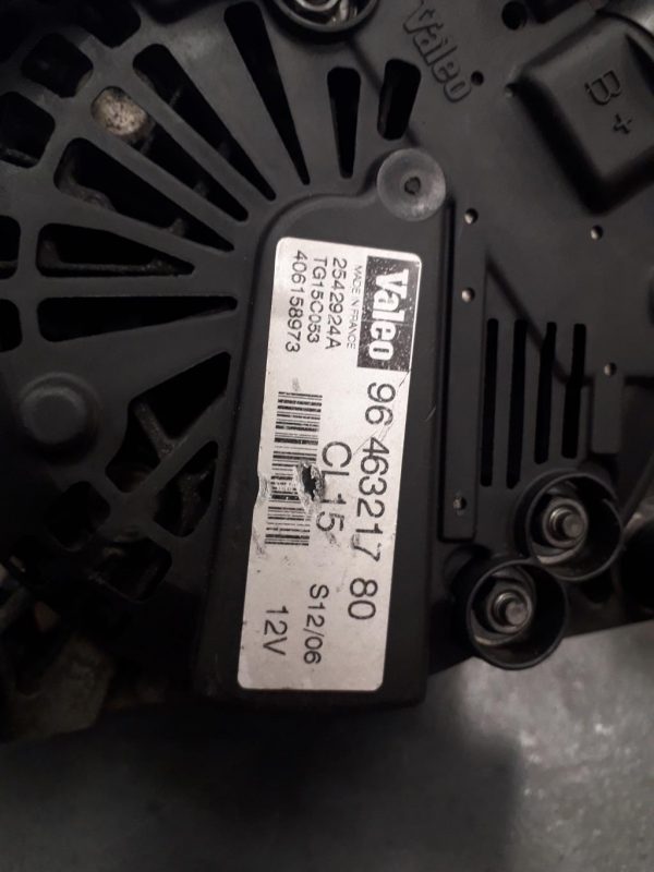 Alternateur PEUGEOT 207 PHASE 1 – 9646321780