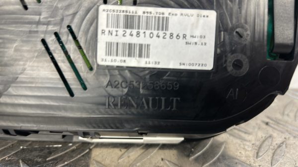 Compteur RENAULT MEGANE 3 PHASE 1 – 248107859R