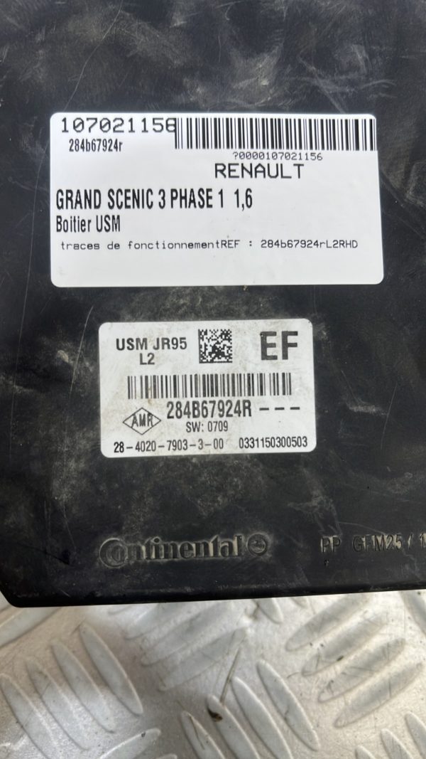 Boitier USM  RENAULT GRAND SCENIC 3 PHASE 1 – 284b67924r