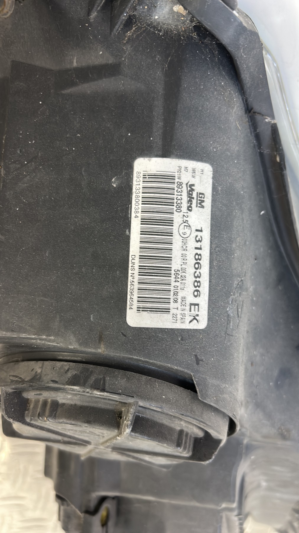 Optique avant principal droit (feux)(phare) OPEL CORSA D PHASE 1 – 89391390
