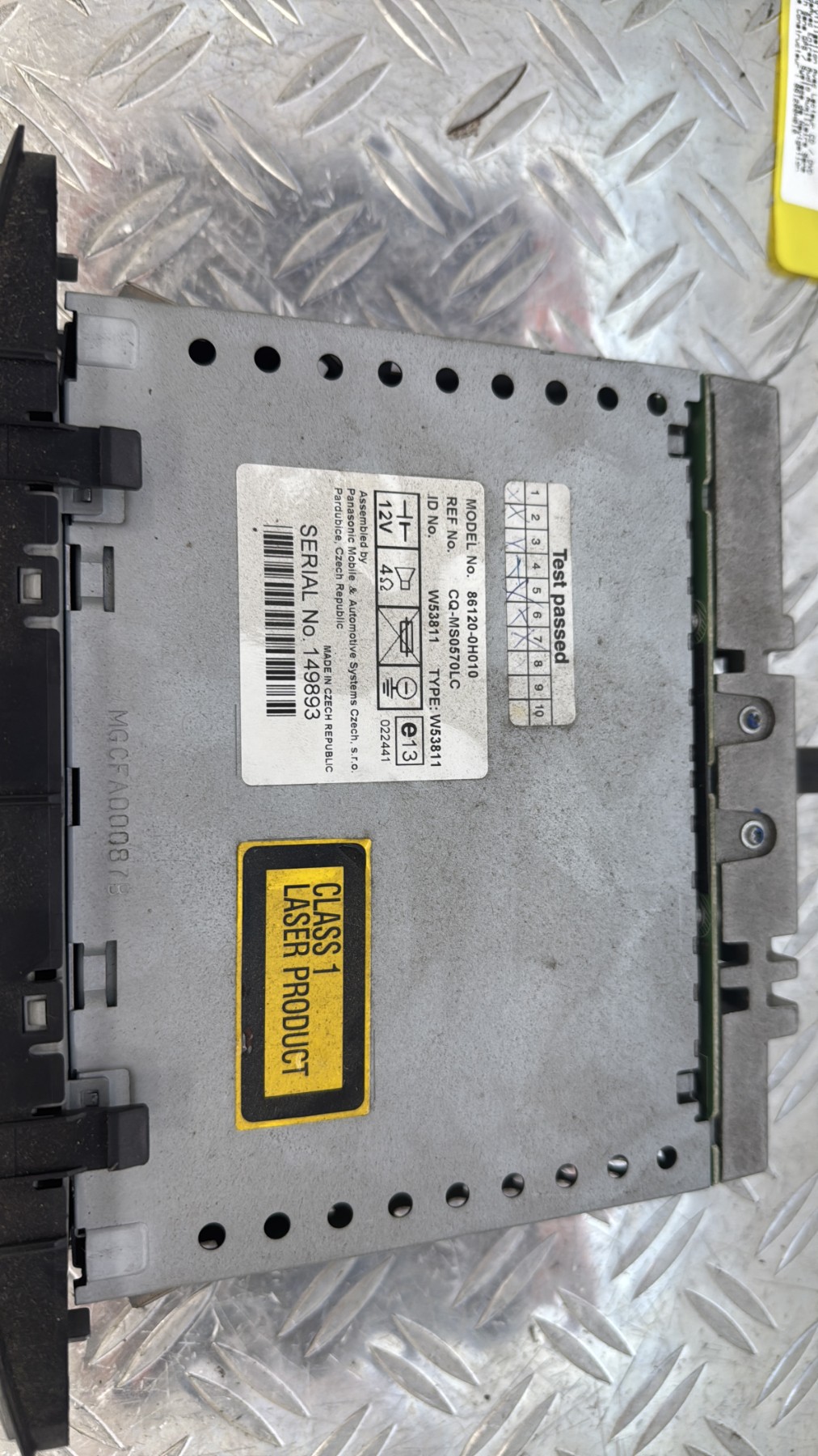 Autoradio d&rsquo;origine PEUGEOT 107 PHASE 1 861200H010