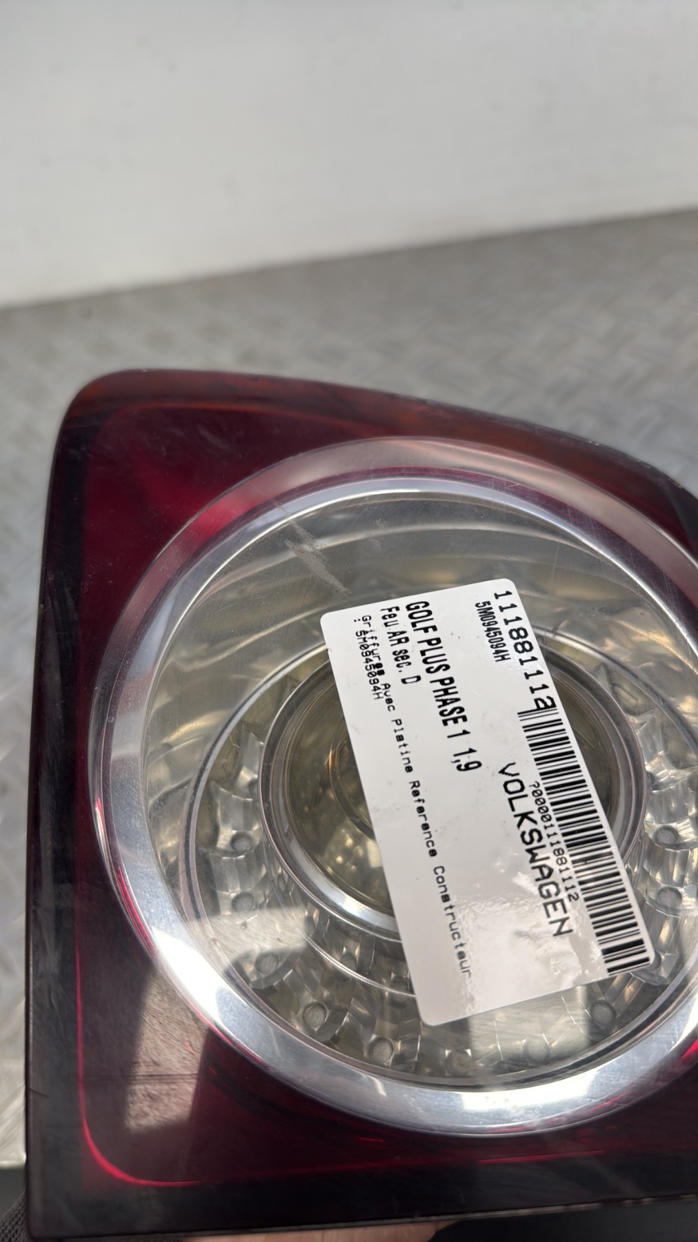 Feu arriere secondaire droit (feux) VOLKSWAGEN GOLF PLUS PHASE 1 5M0945094H