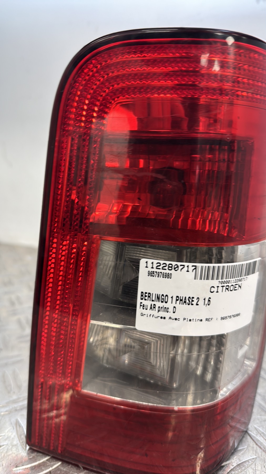 Feu arriere principal droit (feux) CITROEN BERLINGO 1 PHASE 2 9657976980