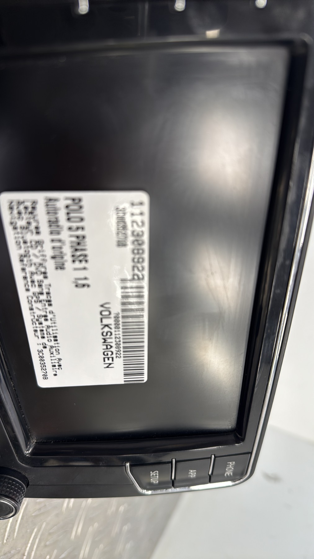 Autoradio d’origine VOLKSWAGEN POLO 5 PHASE 1 3C0035270B