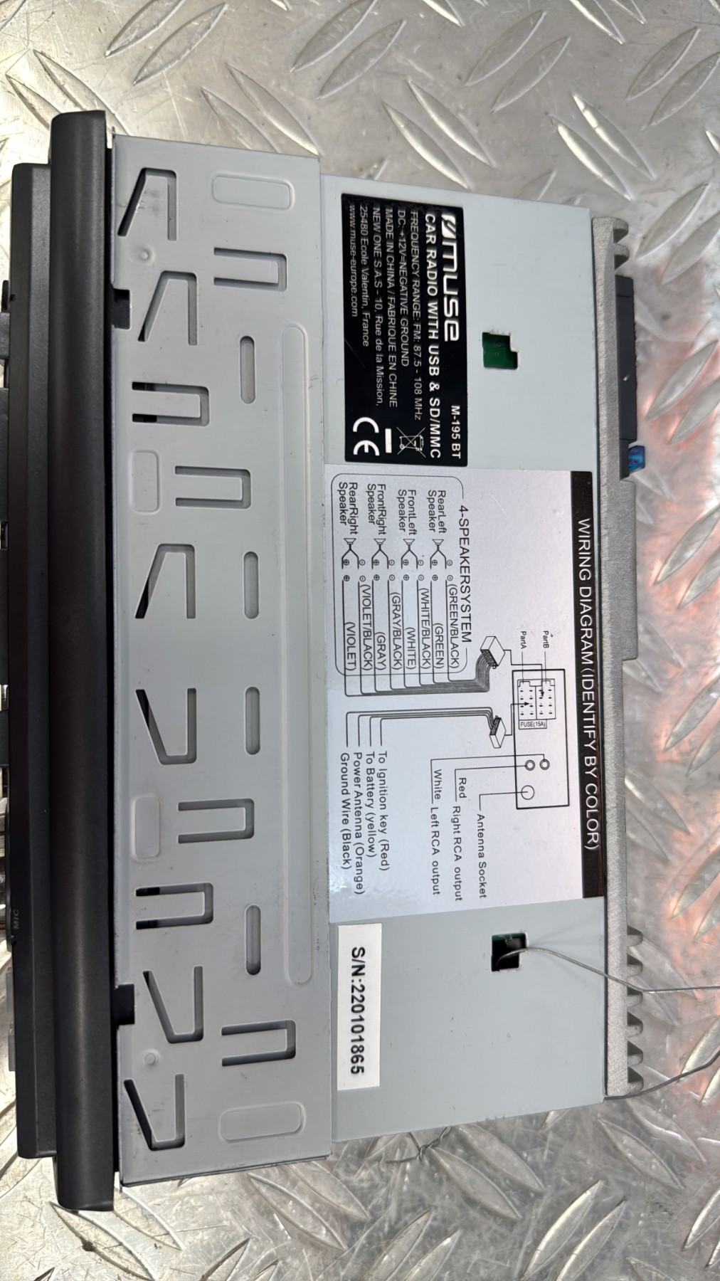 Autoradio RENAULT TWINGO 2 PHASE 1 M195BT