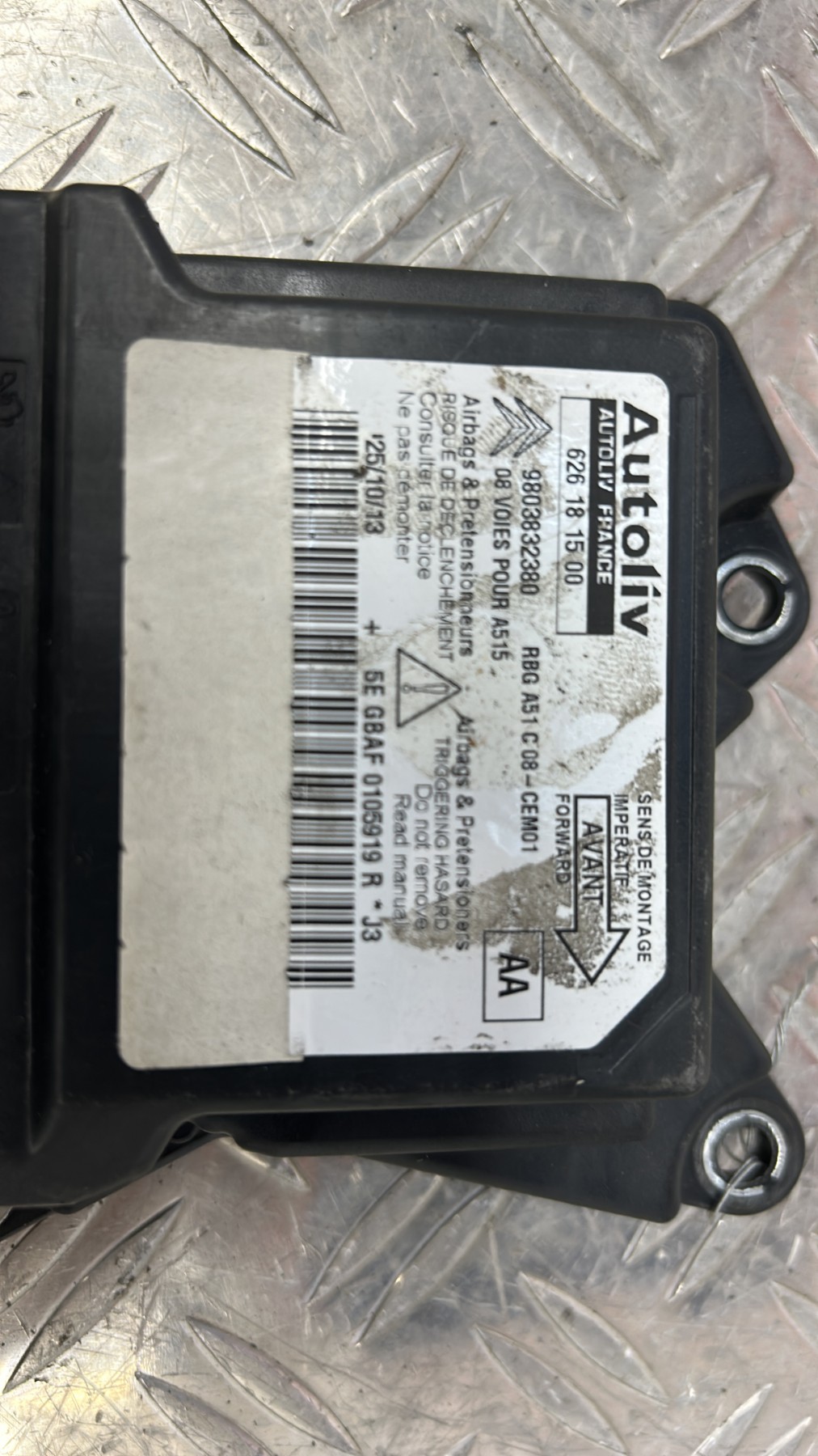 Boitier air bag CITROEN C3 2 PHASE 1 626181500