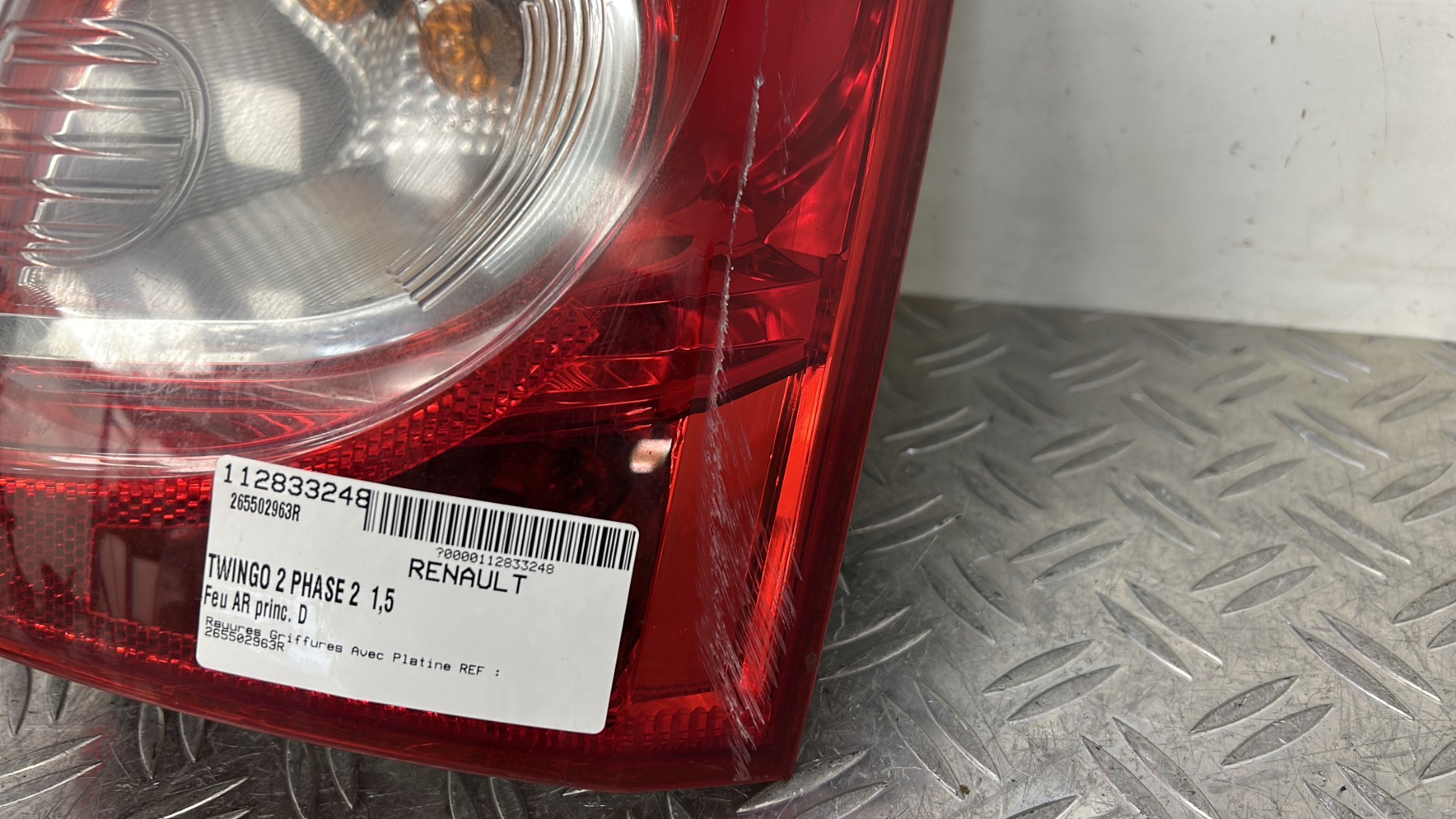 Feu arriere principal droit (feux) RENAULT TWINGO 2 PHASE 2 265502963R