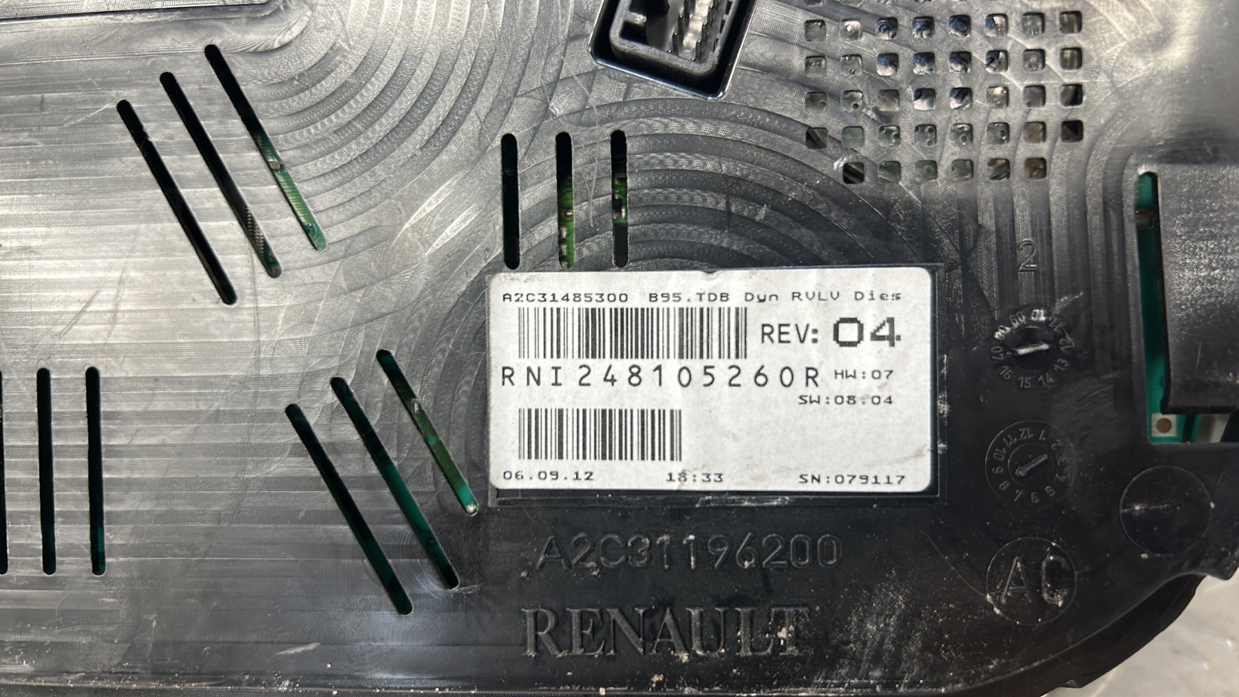 Compteur RENAULT MEGANE 3 PHASE 1 248105260R
