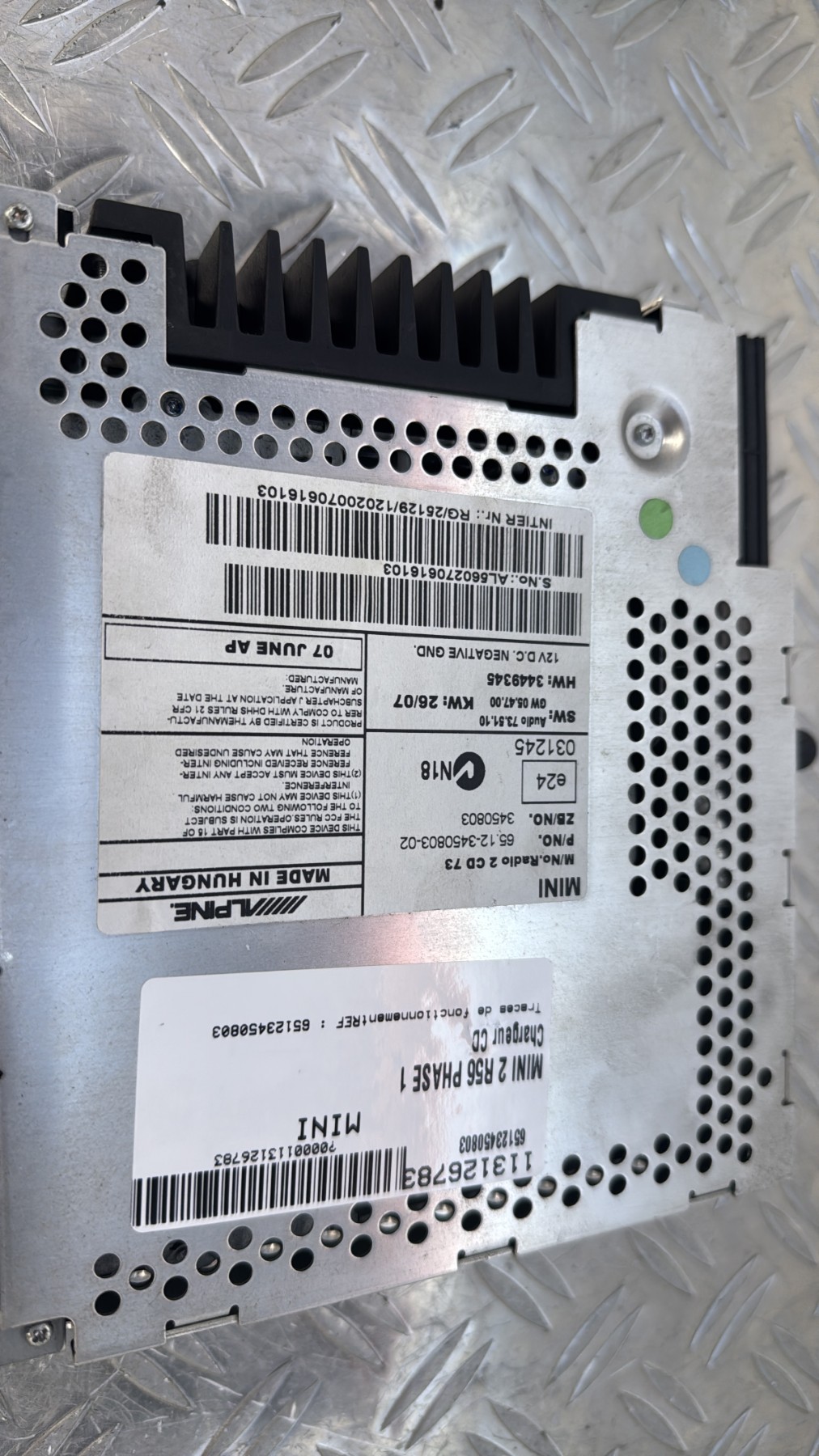 Chargeur CD MINI MINI 2 R56 PHASE 1 65123450803