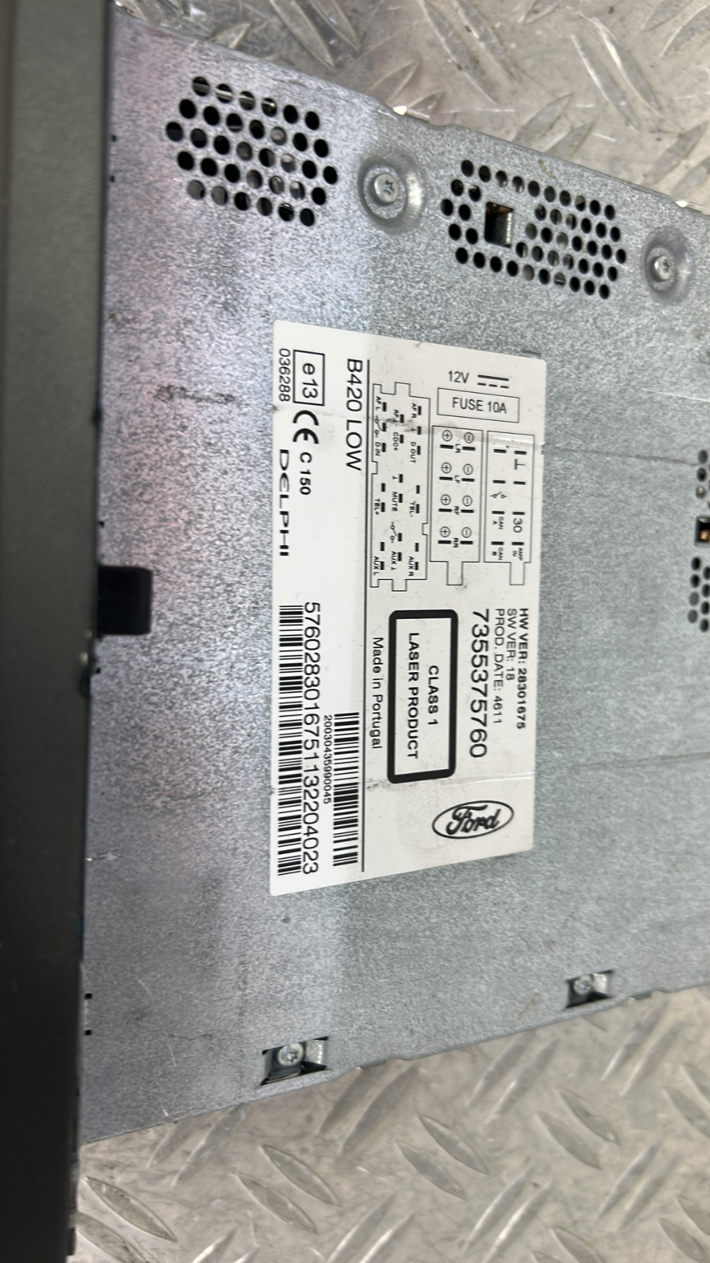 Autoradio d&rsquo;origine FORD KA 2 PHASE 2 7355375760