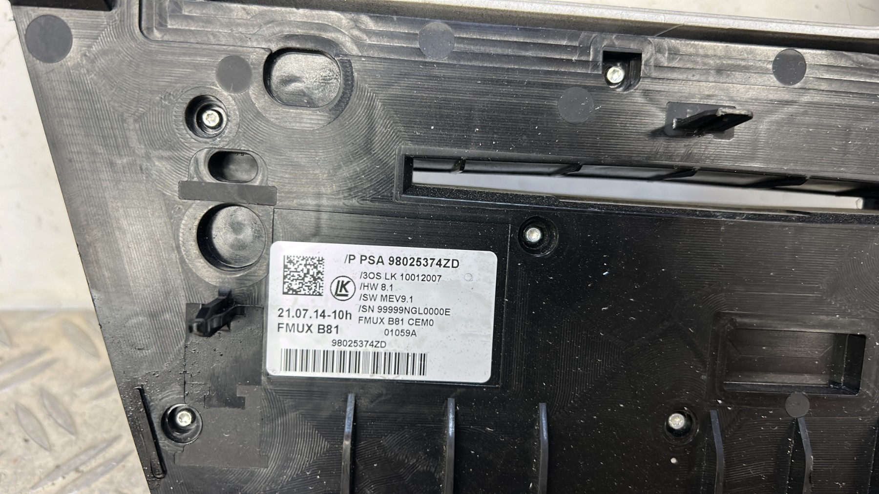 Commande chauffage DS DS5 PHASE 1 98025374ZD