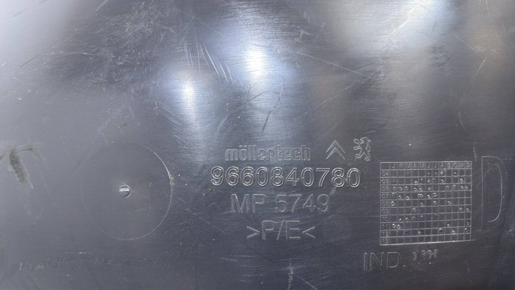 Pare boue avant droit CITROEN C6 – 9660840780