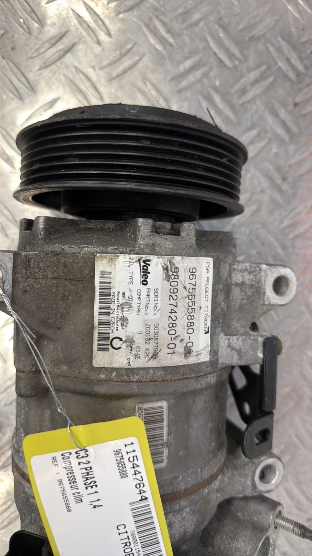 Compresseur clim CITROEN C3 2 PHASE 1 – 9675655880