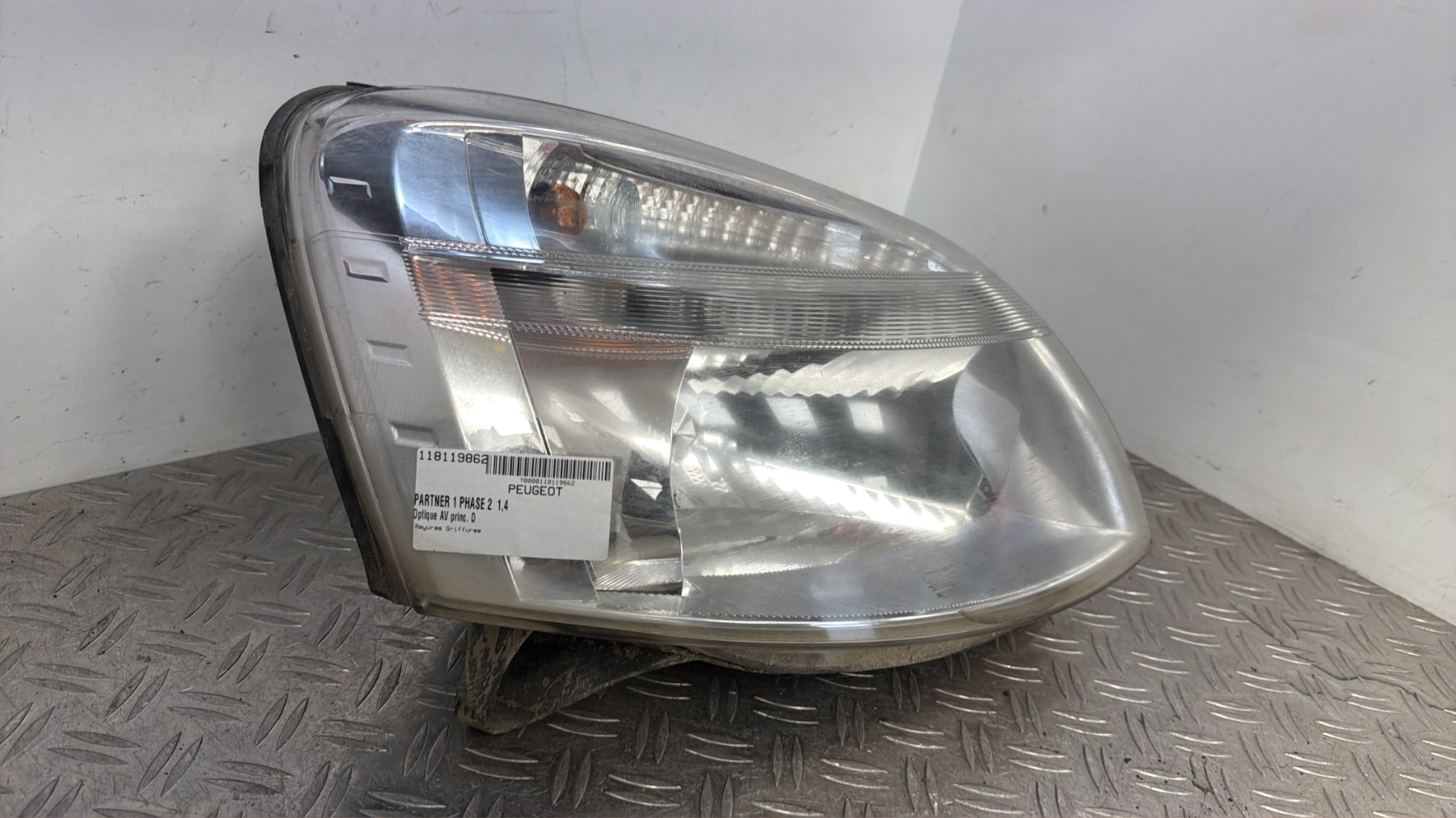 Optique avant principal droit (feux)(phare) PEUGEOT PARTNER 1 PHASE 2