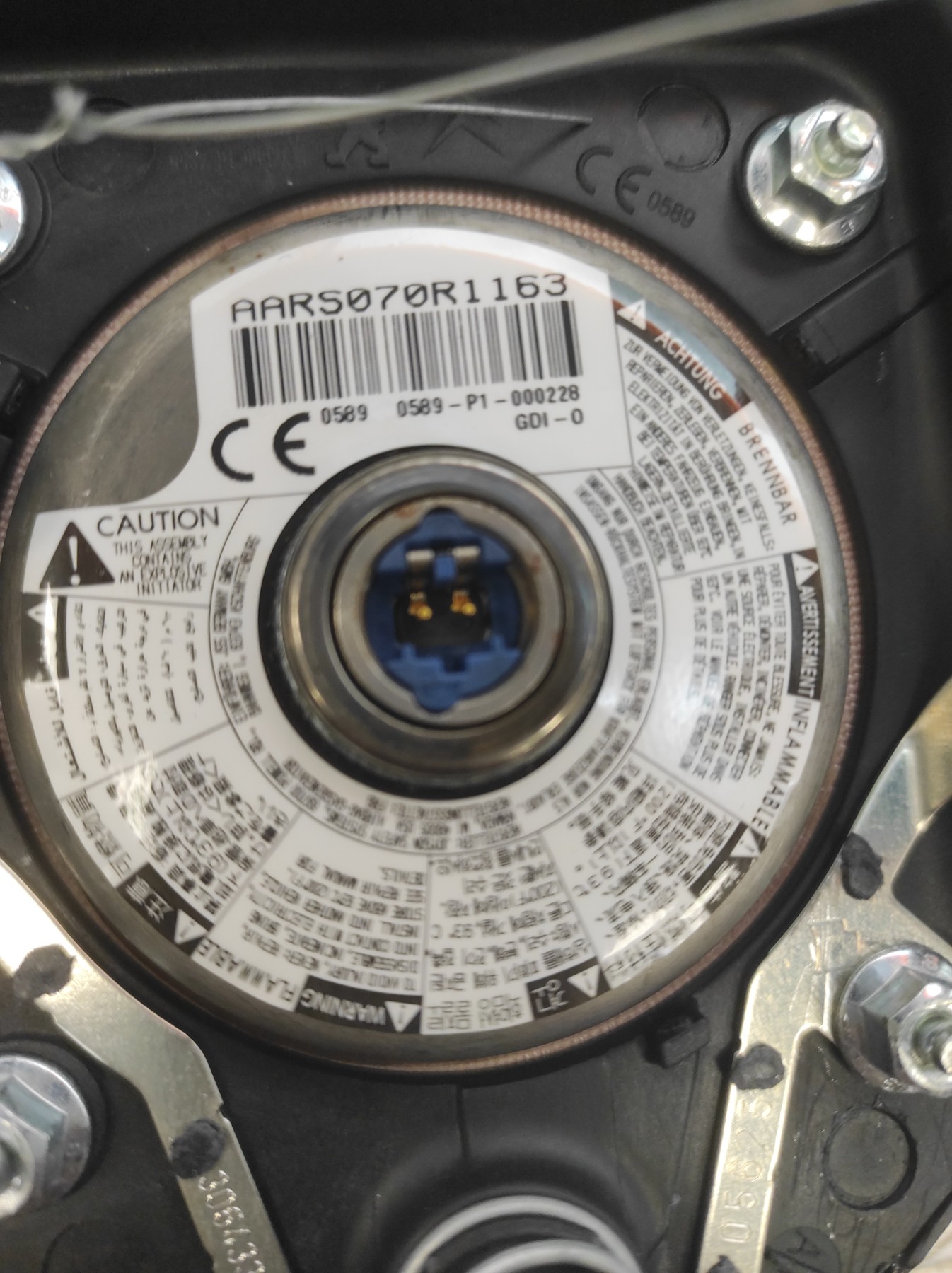 Air bag conducteur CITROEN C3 2 PHASE 1 – 16719697ZD