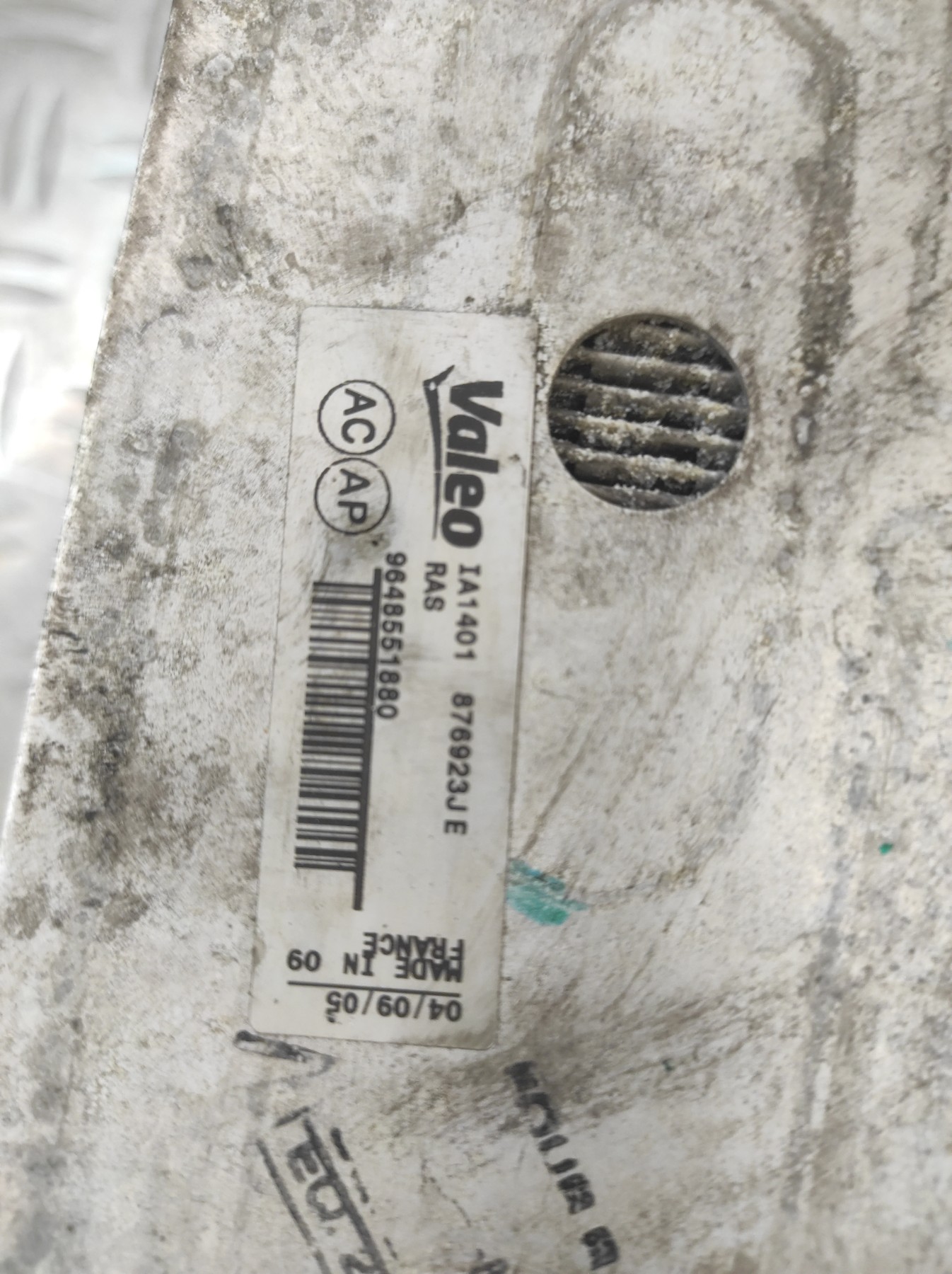 Echangeur air (Intercooler) CITROEN C4 1 PHASE 1 – 9648551880