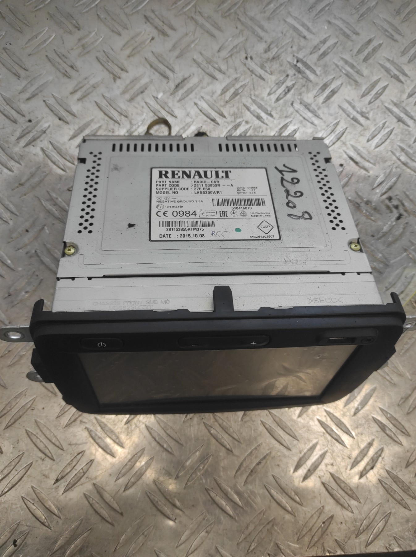 Ecran GPS DACIA LODGY PHASE 1 – 281153855R