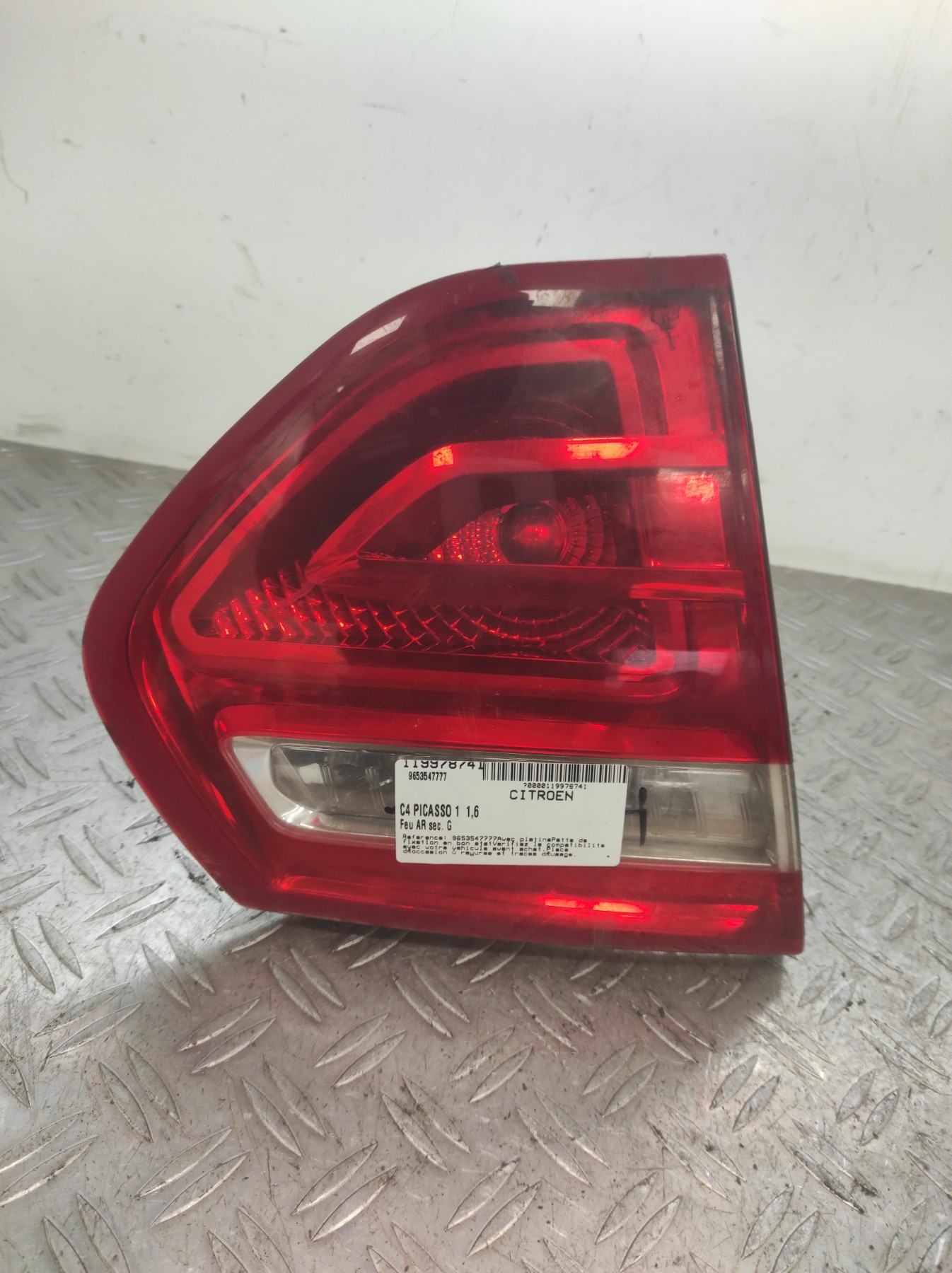 Feu arriere secondaire gauche (feux) CITROEN C4 PICASSO 1 – 9653547777