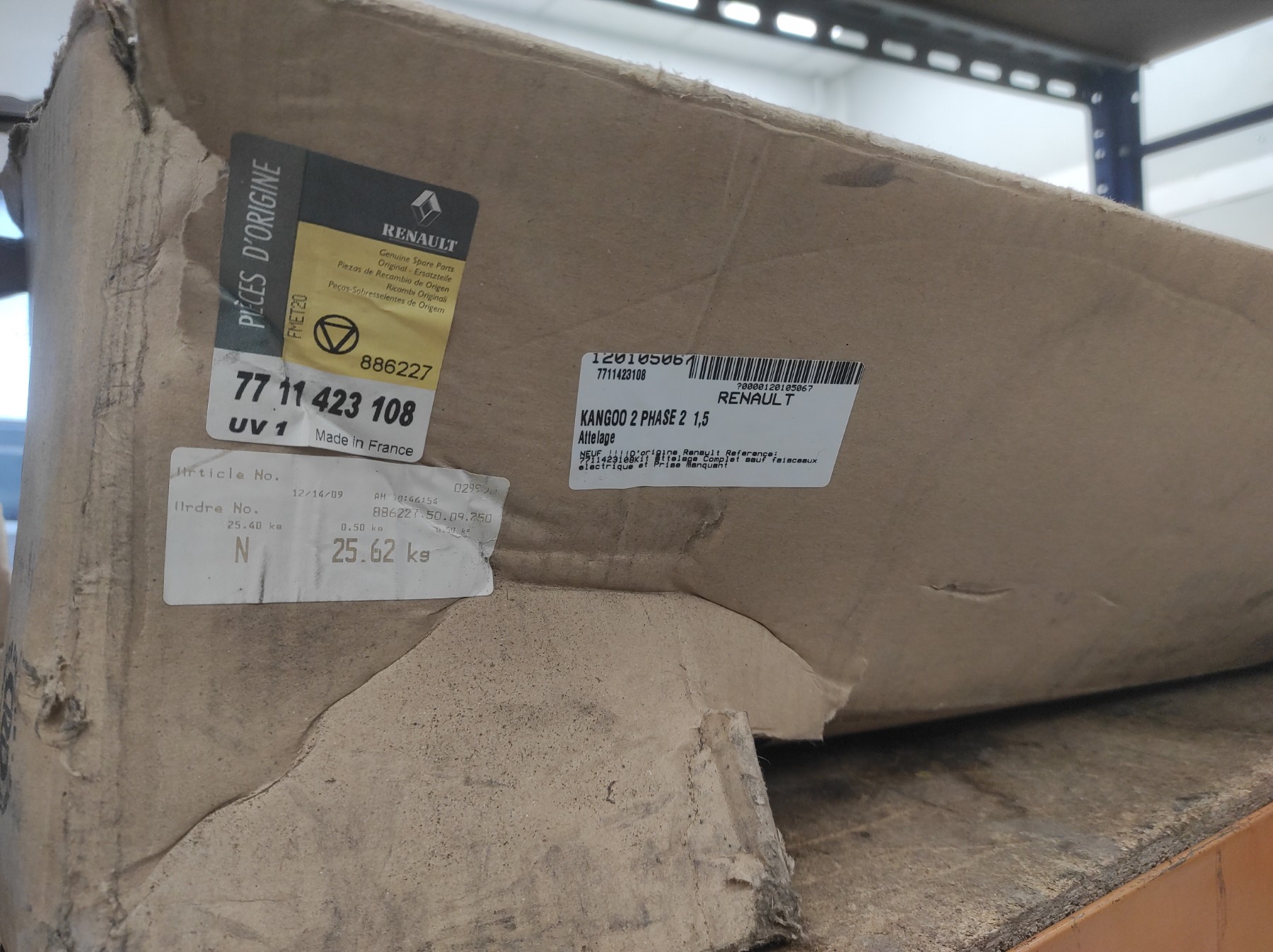 Attelage (boule de remorquage) RENAULT KANGOO 2 PHASE 2 – 7711423108