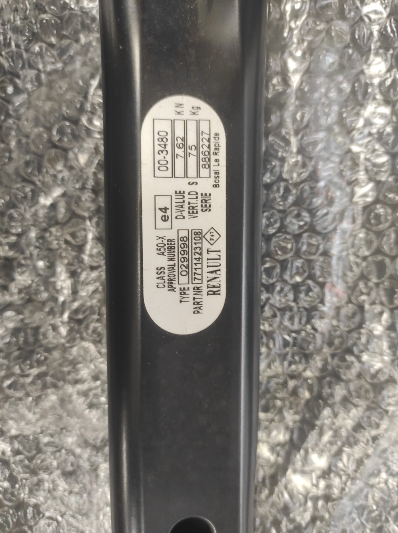 Attelage (boule de remorquage) RENAULT KANGOO 2 PHASE 2 – 7711423108