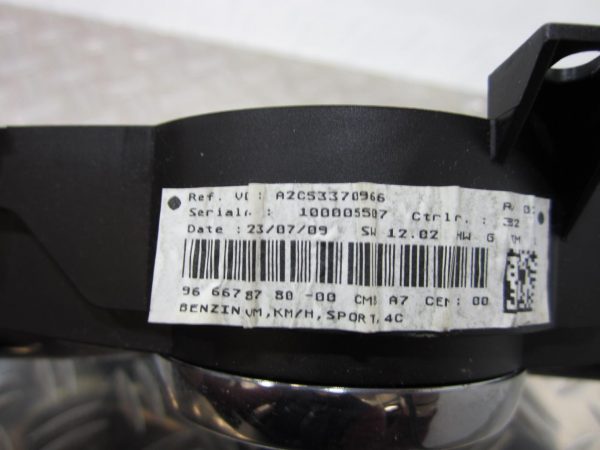 Compteur PEUGEOT 207 – A2C53065547 / A2C53370966