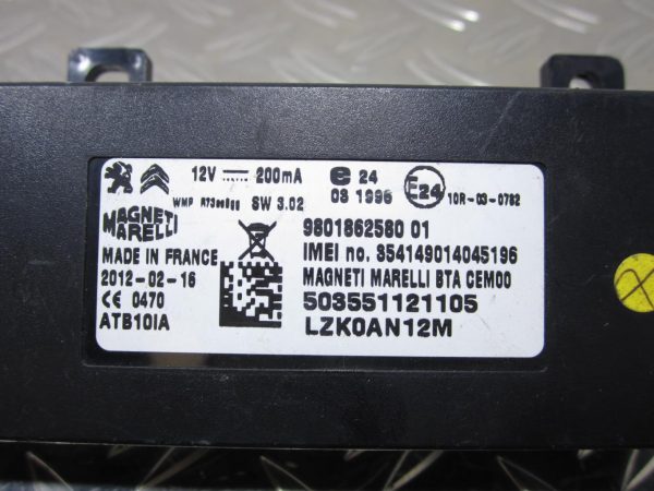 Module de navigation PEUGEOT 508 1 – 9801862580