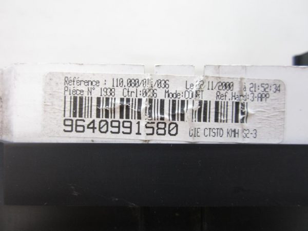 Compteur PEUGEOT 106 1.5D – 9640991580