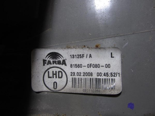 Feu arriere principal gauche (feux) TOYOTA COROLLA VERSO 2 PHASE 2 – 815600F080 / 13125FA