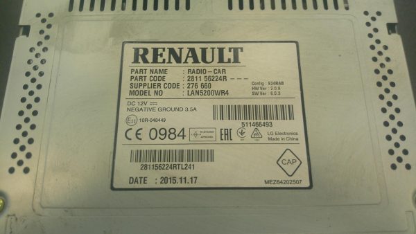 Ecran GPS DACIA SANDERO 1 – 281156224R
