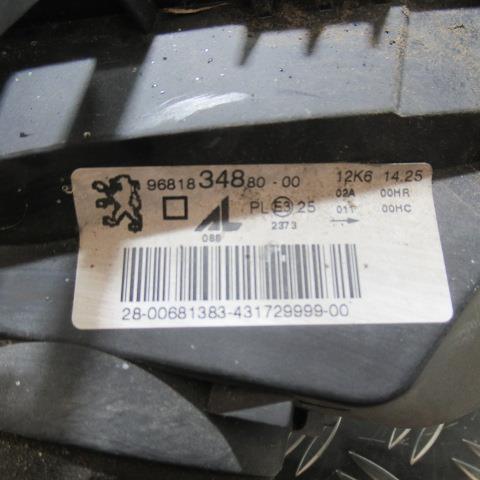 Optique avant principal gauche (feux)(phare) PEUGEOT 307 PHASE 2 BREAK – 9681834880