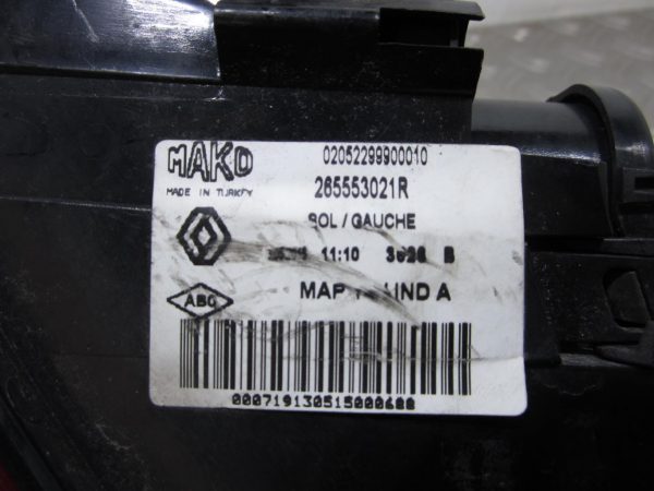 Feu arriere principal gauche (feux) RENAULT CLIO 4 PHASE 1 – 265553021R