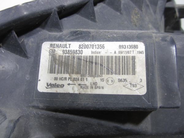 Optique avant principal droit (feux)(phare) RENAULT TRAFIC 2 PHASE 2 – 8200701356