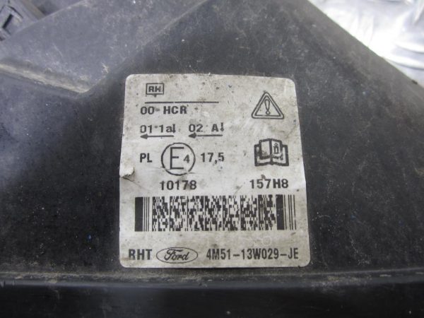 Optique avant principal droit (feux)(phare) FORD FOCUS 2 PHASE 2 – 4M5113W029JE