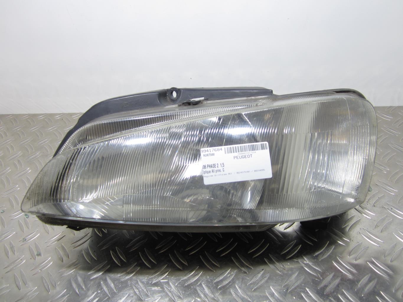 Optique avant principal gauche (feux)(phare) PEUGEOT 106 PHASE 2 – 9624575080 / 88204995