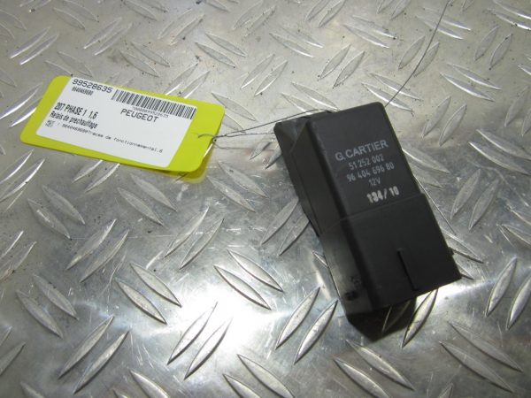 Relais de prechauffage PEUGEOT 207 PHASE 1 1.6HDI – 9640469680